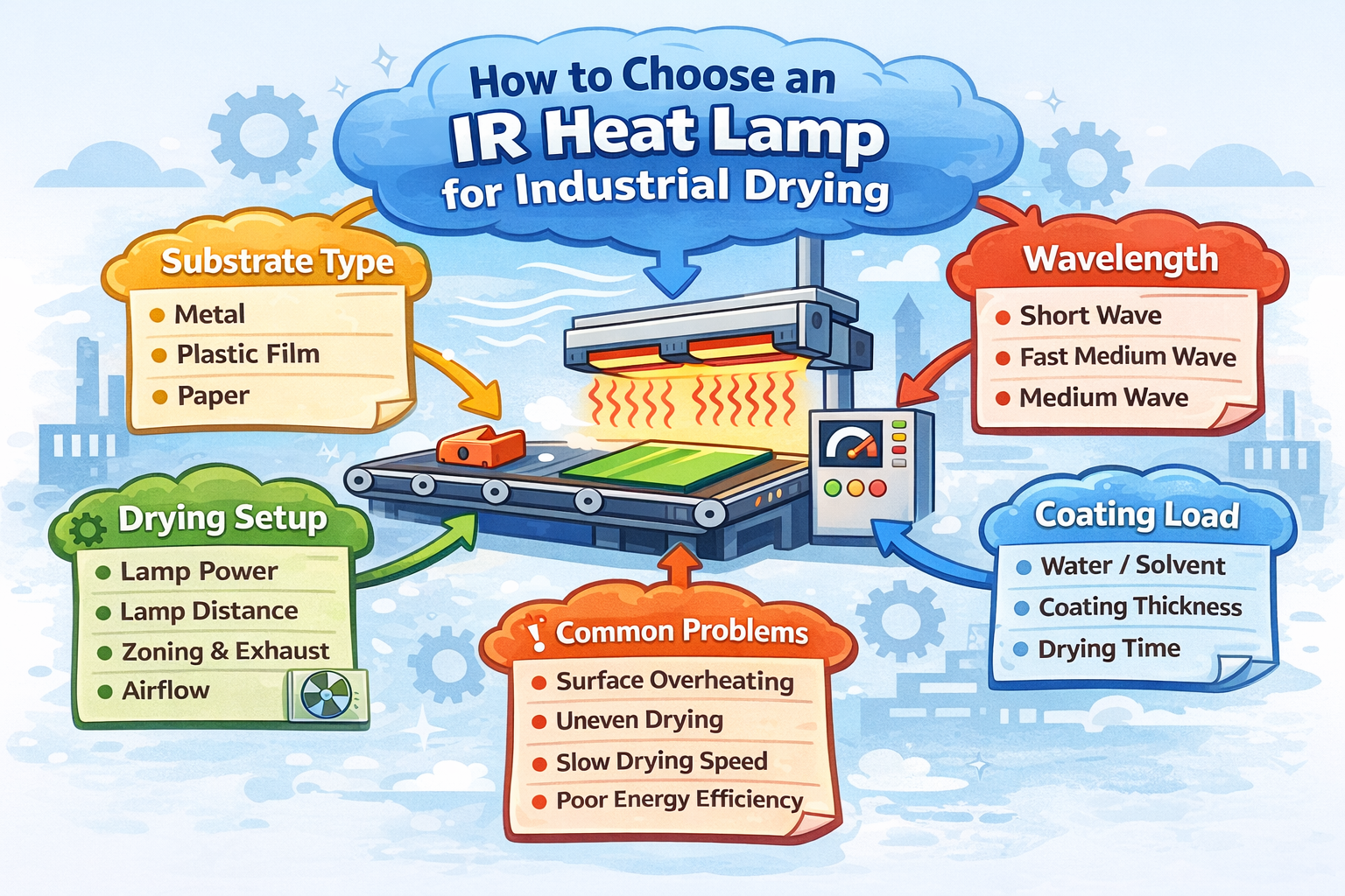 Infrared heat lamp selection guide Infrared heat lamp selection guide
