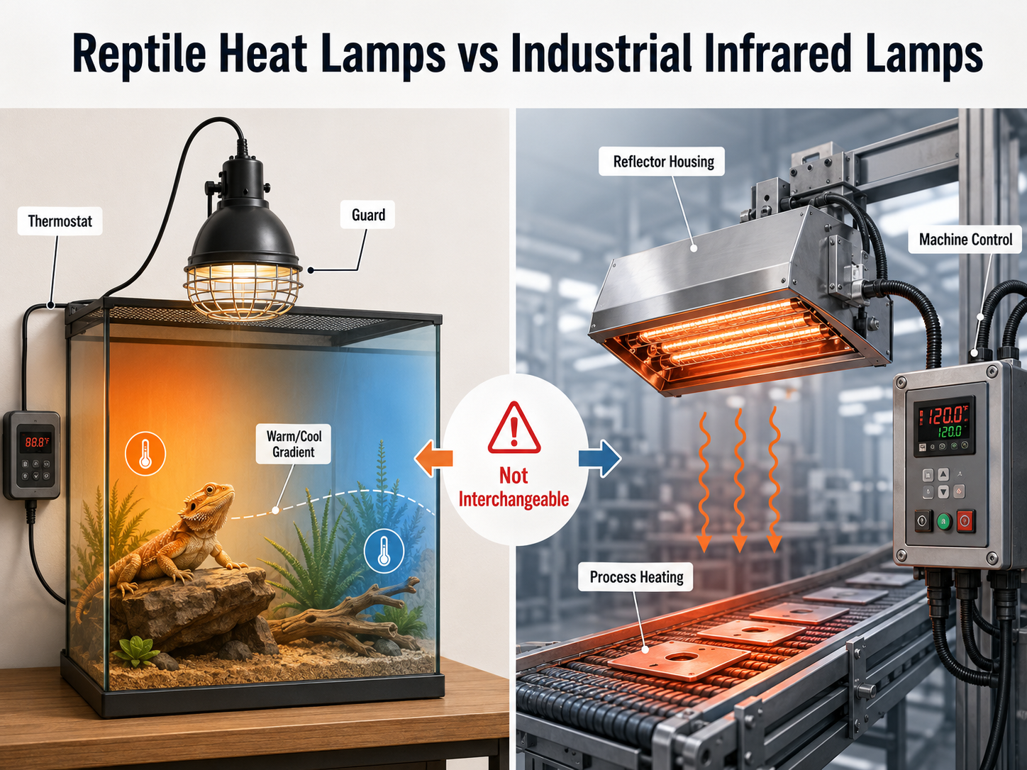 Reptile and industrial heating comparison Reptile and industrial heating comparison
