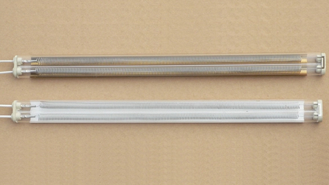 Medium wave quartz infrared heater lamp with Ni-Cr filament for industrial heating