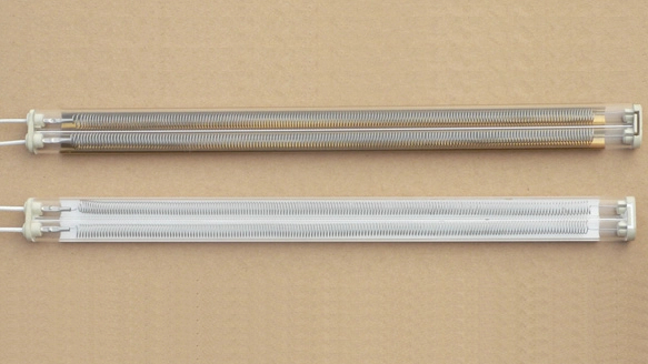 Medium wave quartz infrared heater lamp with Ni-Cr filament for industrial heating
