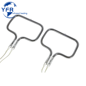 Gold-plated shaped infrared heating tubes, usually used for heating plastic parts, fast drying of coatings.