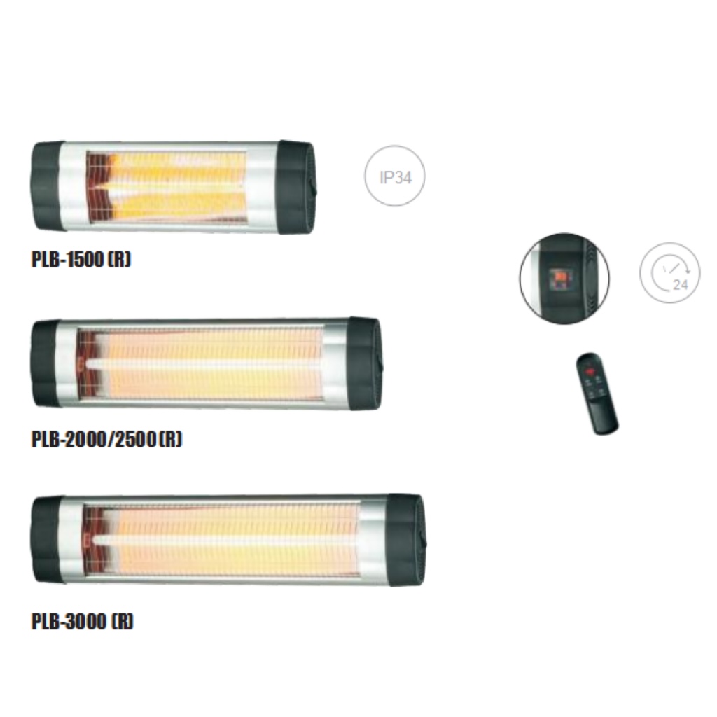 Infrared Heater Carbon fiber/quartz tube Infrared Heater.1-24 hours timer,Waterproof for mechanic version