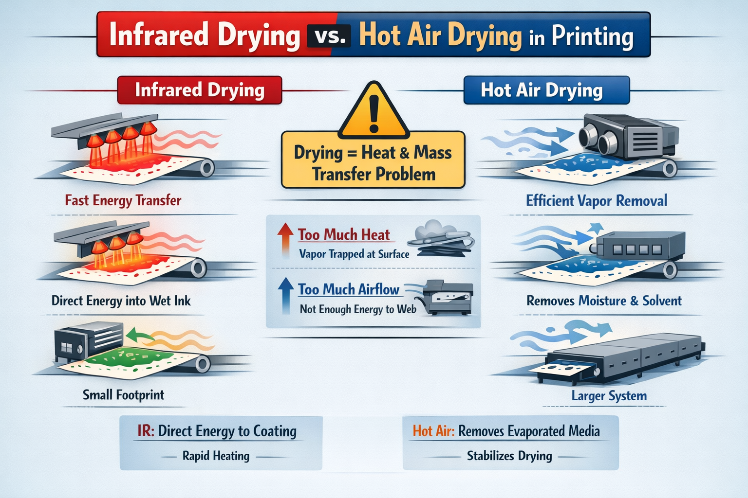  infrared drying vs hot air drying printing