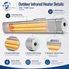 Outdoor Infrared Heater 1500W–3000W for Patio Heating