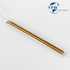 Gold-plated tungsten filament double-tube short-wave infrared heating lamps for printing machines, ovens