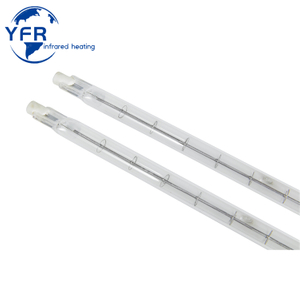 Single Tube Clear NIR Halogen Lamps For Semiconductor Rapid Thermal Processing