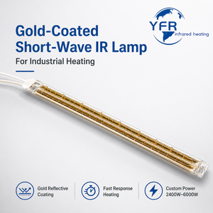 YINFRARED Bänder Gold Industrial Infrared Lamps | 2400W-6000W Gold-Coated Short Wave Heaters
