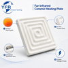 Far infrared ceramic heating plate for industrial thermoforming and drying