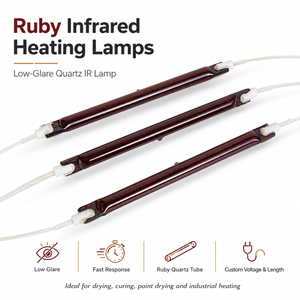 Ruby Infrared Heating Lamps for Industrial Heating