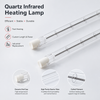 Fog coated quartz infrared heating lamp for industrial drying and curing