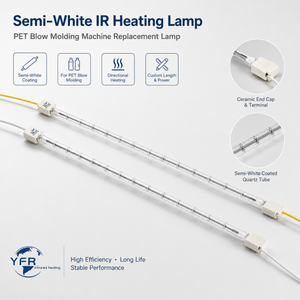 Semi-White IR Heating Lamp for PET Blow Molding
